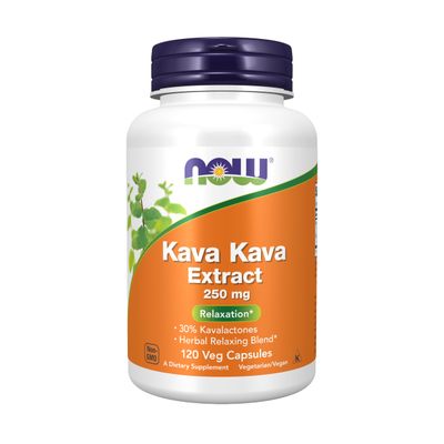 NOW Foods Supplements, Kava Kava Extract 250 mg, 30% Kavalactones, Herbal Relaxation Blend*, 120 Veg Capsules