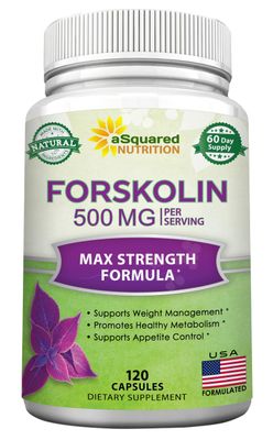 aSquared Nutrition Forskolin 500mg Max Strength -120 Capsules, Natural Supplement for Pure Weight Loss Fuel, Coleus Forskohlii Root-Forskolin Diet Pills, Belly Buster Pure Fat Burner 2X Slim Trim Lose