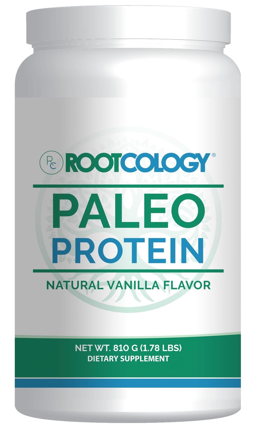 Rootcology by Dr. Izabella Wentz Vanilla Paleo Protein | Hydrolyzed Beef Protein Powder 21g Protein per Serving with MCT &amp; Stevia | Dairy-Free and Soy-Free | 30 Servings