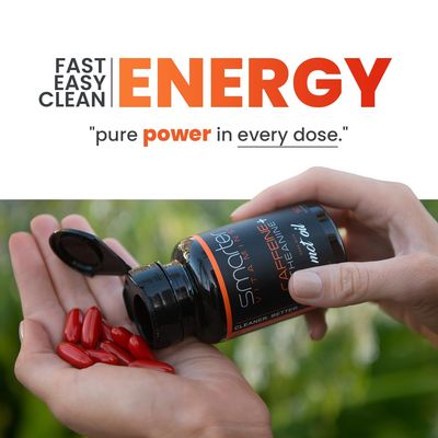 200mg Caffeine Pills - MCT Oil from 100% Coconuts + 100mg L-Theanine, Advanced Energy, Clean Focus and Perfect Clarity + All Natural Smooth Extended Release