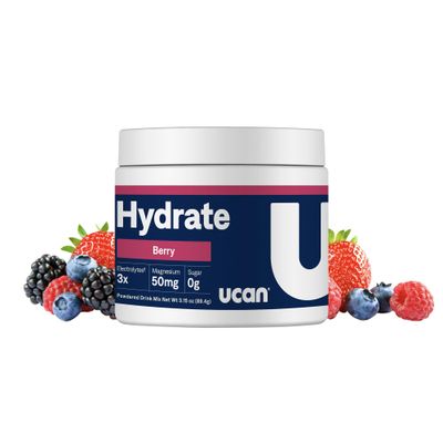UCAN Hydrate Electrolyte Drink Mix (Berry, 30 Servings) Sugar-Free, Keto-Friendly, Vegan, Non-GMO, Gluten-Free Electrolyte Powder with Potassium &amp; Magnesium for Runners &amp; Athletes