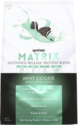 Syntrax Nutrition Matrix Sustained-Release Protein Blend Mint Cookie with Real Cookie Pieces 2 lbs.