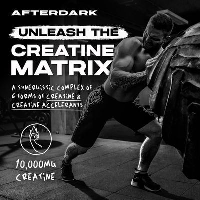 AfterDark Supplements Creation Creatine Monohydrate Powder, 10000mg Creatine Matrix Blend, Promotes Power, Endurance & Muscle Growth, GMP Certified, USA Made, 21 Servings, Snow Cone