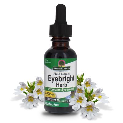 Nature&#39;s Answer Eyebright Extract 1 Ounce | Vision &amp; Eye Support | Alcohol Free, Vegan, Non GMO, Gluten Free, Kosher | Quick Absorption | Single Count