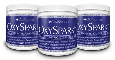 OxySpark - Nitric Oxide Supplement for Blood Pressure Support, Heart Health, Energy Boost, Circulation, and More (30 Servings)- 90 Servings, 3 Bottles