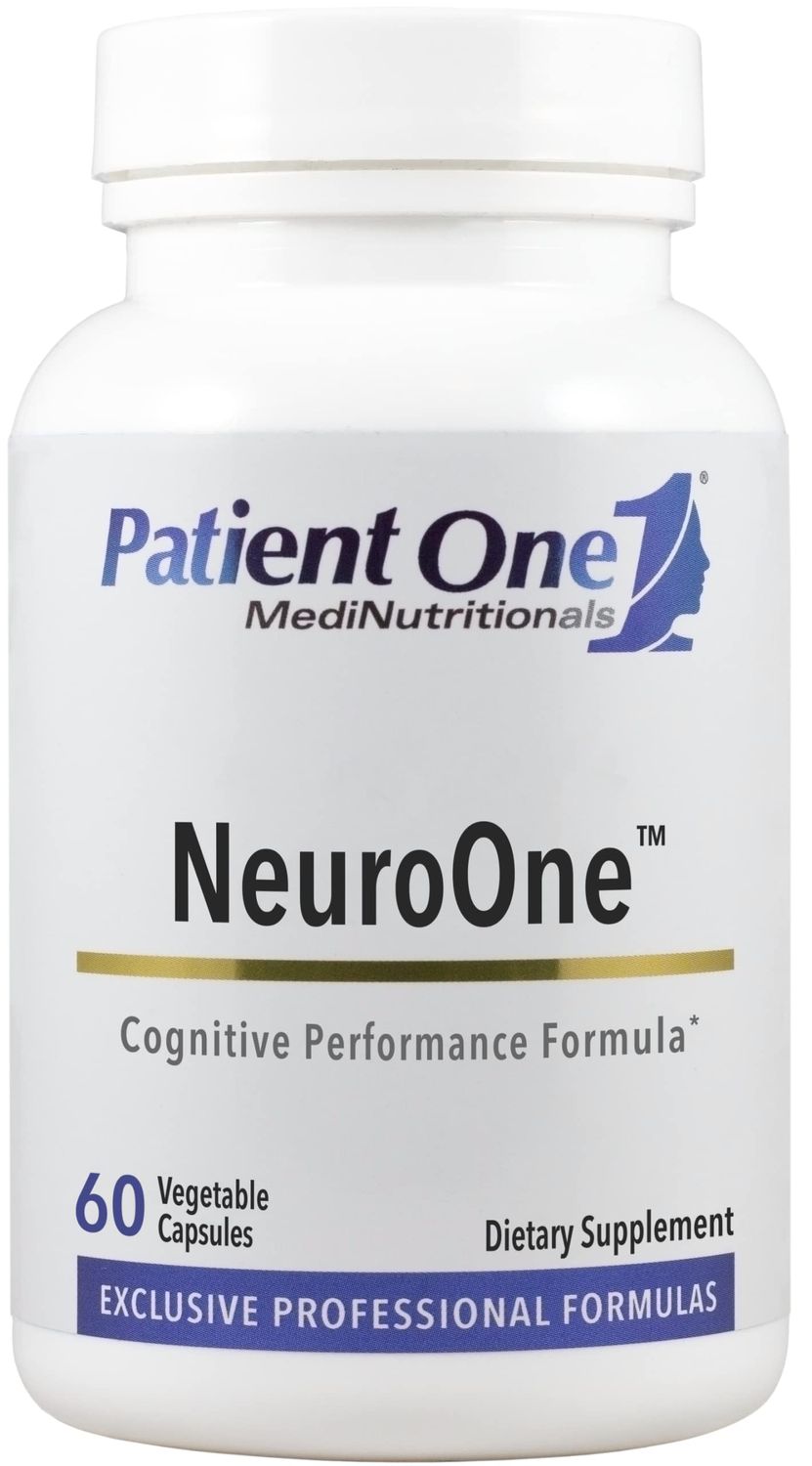 Patient One NeuroOne | Supplement to Support Memory, Cognition, Mood and Focus* | with Citicoline, Acetyl-L-Carnitine, Gingko and More | 60 Capsules