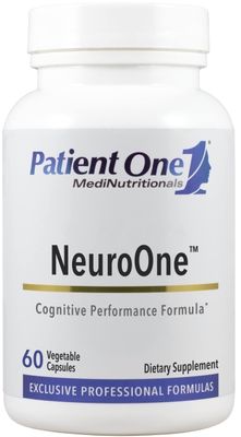 Patient One NeuroOne | Supplement to Support Memory, Cognition, Mood and Focus* | with Citicoline, Acetyl-L-Carnitine, Gingko and More | 60 Capsules