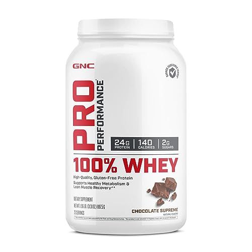 GNC Pro Performance 100% Whey Protein Powder | Supports Healthy Metabolism and Lean Muscle Recovery | Chocolate Supreme | 25 Servings