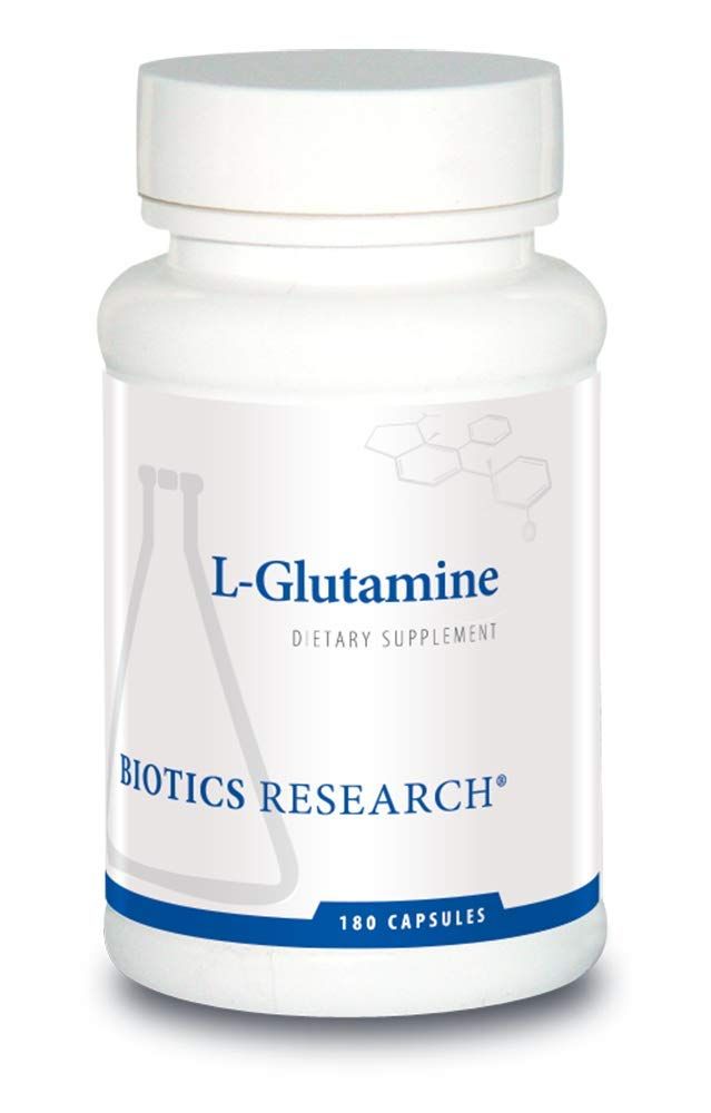 Biotics Research L Glutamine, Gastrointestinal Health, Gut Lining Support, Muscle Repair, Lean Muscle, Antioxidant Activity, Free Form Amino Acid. 180 Capsules