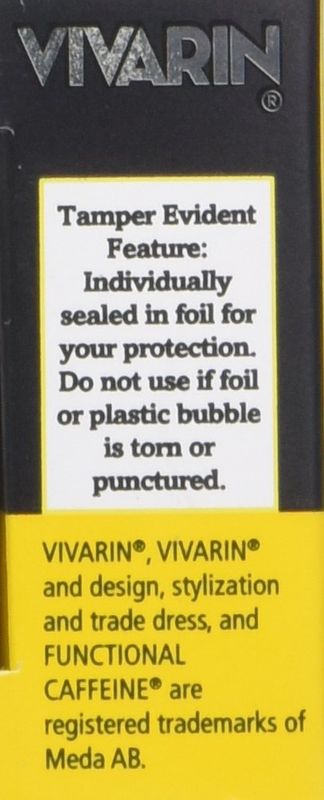Vivarin Caffeine Alertness Aid 200mg Fast Acting: 3 Packs of 16 Tablets (48 Tablets Total)