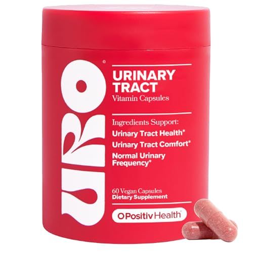 O Positiv URO Urinary Tract Health Supplement for Women, 60 Count (Pack of 1) - Urinary Support Vitamins with Pacran Complete Cranberry Extract, D-Mannose, &amp; Vitamin C - Vegan &amp; Gluten-Free
