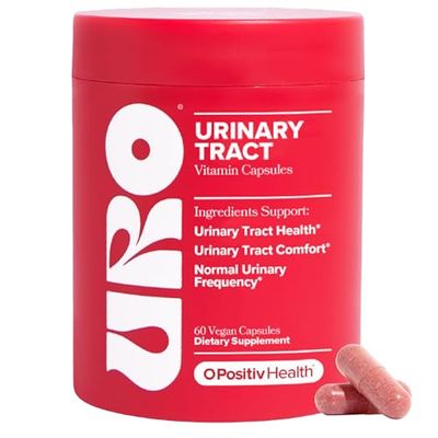 O Positiv URO Urinary Tract Health Supplement for Women, 60 Count (Pack of 1) - Urinary Support Vitamins with Pacran Complete Cranberry Extract, D-Mannose, &amp; Vitamin C - Vegan &amp; Gluten-Free