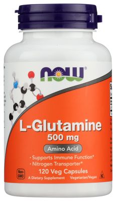 Now Foods Glutamine 500mg Capsules, 120 CT