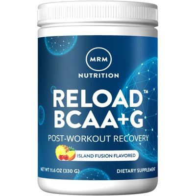 MRM Nutrition Reload BCAA+G Post-Workout Recovery| Island Fusion Flavored| 9.6g Amino Acids| with CarnoSyn| Muscle Recovery| Keto Friendly| 26 Servings
