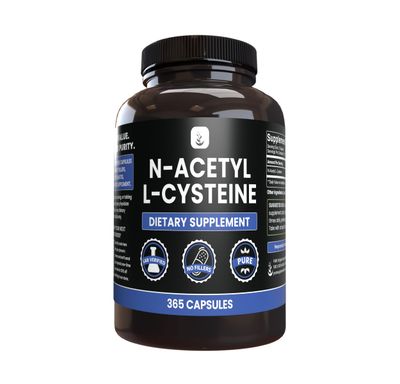 PURE ORIGINAL INGREDIENTS N-Acetyl L-Cysteine (365 Capsules) No Magnesium Or Rice Fillers, Always Pure, Lab Verified