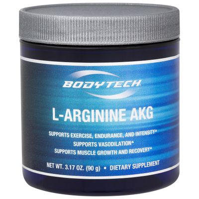 BodyTech L-Arginine AKG 3000MG - Supports Exercise Endurance &amp; Intensity, Muscle Growth &amp; Recovery, Vasodilation, Nitric Oxide (3.17 Ounce Powder)