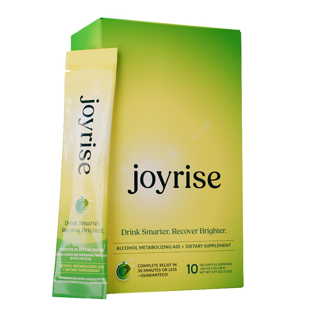 Pre or Post-Drinking Aid (1 Box) (10 Stick Packs) | Powder | (Patented Formula) (Guaranteed to Work in 30min Or Less)