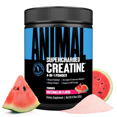 Animal Supercharged Creatine Powder - Enhanced Creatine Monohydrate Supplement Plus Betaine Anhydrous, PurpleForce and Senactiv - Delay Fatigue, Enhance Endurance, Improve Muscle Recovery - Watermelon