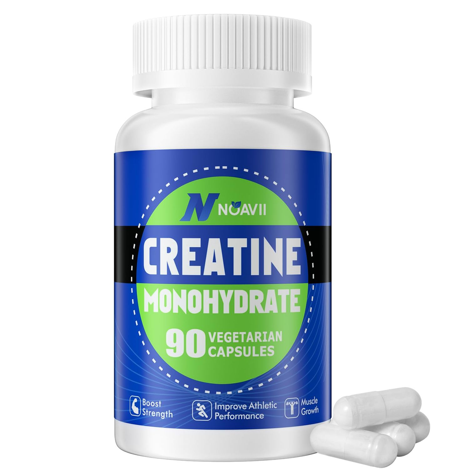 Creatine Monohydrate 2500mg, 90 Capsules - Gluten Free, Non-GMO