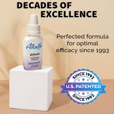 Alkalife pH Booster Drops | The First Patented Alkaline Water Booster to Neutralize Acid & Balance pH for Immune Support, Peak Performance, Detox, Overall Wellness - 1.25oz