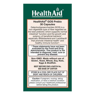 HealthAid GOSPrebio, Prebiotic Fiber, Once Daily, 30ct, Helps Proliferation of Beneficial Bacteria in The Gut, Galactooligosaccharides