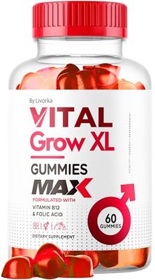 Vital Grow XL Male Gummies - Men&#39;s Performance Gummies 1050MG Vital GrowXL Blend, Vital Growth Gummy Advanced Gomitas Formula, 60 Gummies for 1 Month