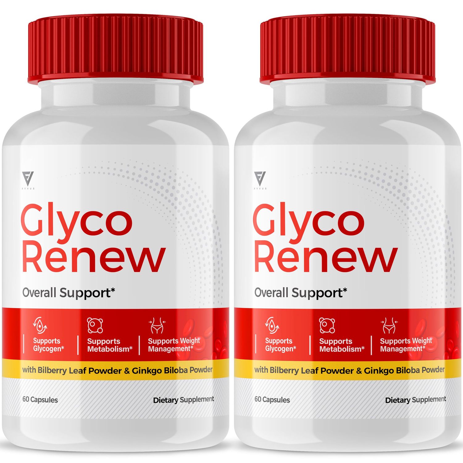 (2 Pack) Glyco Renew Blood Support Formula Supplement Pills, GlycoRenew All Natural Capsules, Maximum Strength Supplement Maintain Stable Levels, Your Journey Towards Health Wellness (120 Capsules)