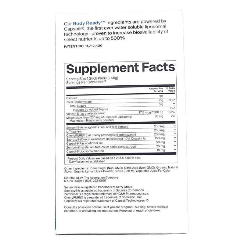 Calm Supplement - Watermelon Lemonade - Natural Stress Relief with Ashwagandha, L-Theanine, Vitamin D &amp; Magnesium for Relaxation, Cognitive Support &amp; Mood Support - 7 Sticks