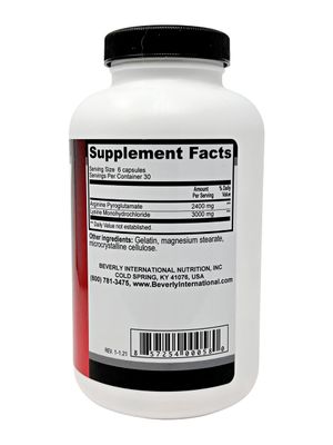 Beverly International GH Factor, 180 Capsules. Raise Levels by Up to 8-Fold. Clinically Dosed Arginine + Lysine Supplement. P.M. Growth Promoter for Men & Women. Revitalize Your Physique.