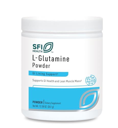 Klaire Labs L Glutamine Powder - 5000mg Free-Form &amp; Hypoallergenic Amino Acid - Supports Muscle Recovery, Immune Support and GI Health - Non Dairy &amp; Gluten Free (351 G / 60 Servings)