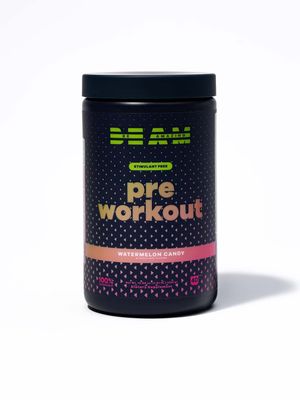 BEAM Be Amazing Vegan Stim Free Pre-Workout Powder | Energy Booster Powdered Drink with No Caffeine, No Crash, No Jitters | Gluten-Free Supplement with Adaptogens | Watermelon Candy, 40 Scoops