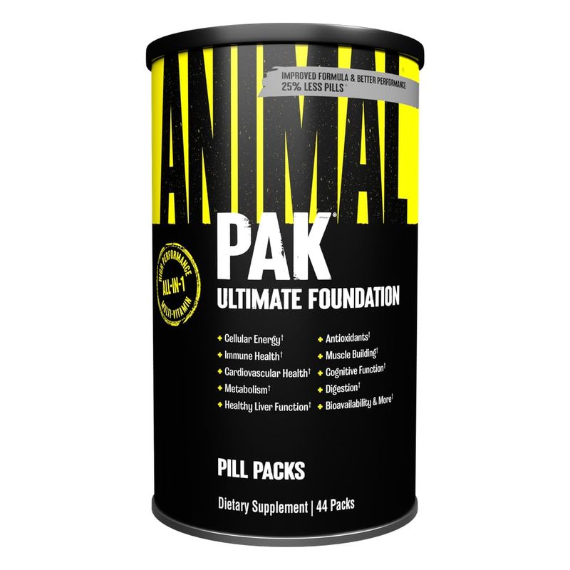 Animal Pak - Convenient Multivitamin for Men &amp; Women Daily All-in-One Vitamin &amp; Supplement Pack - Zinc, Vitamins C, B, D, Amino Acids, and Immune Support - Sports Nutrition Performance - 44 Count