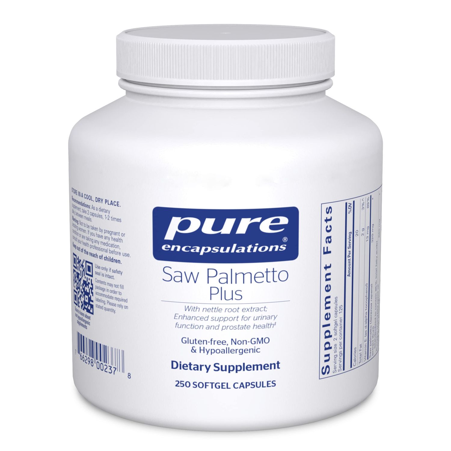 Pure Encapsulations Saw Palmetto Plus | with Nettle Root Extract to Support Urinary Function | 250 Softgel Capsules