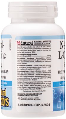 Natural Factors N-Acetyl-L-Cysteine 600 mg, 60 Capsules