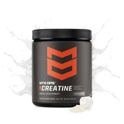 MTN OPS Creatine Monohydrate Powder, Unflavored 50 Serving Tub - 100% Pure Micronized for Muscle Mass, Strength &amp; Power