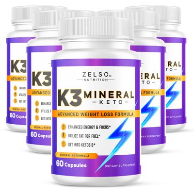 (5 Pack) K3 Mineral Weight Loss Pills for Women and Men - K3 Salt Mineral, Vitamin + K3 Capsules Supplement for Keto Weight Loss - 5 Months Supply