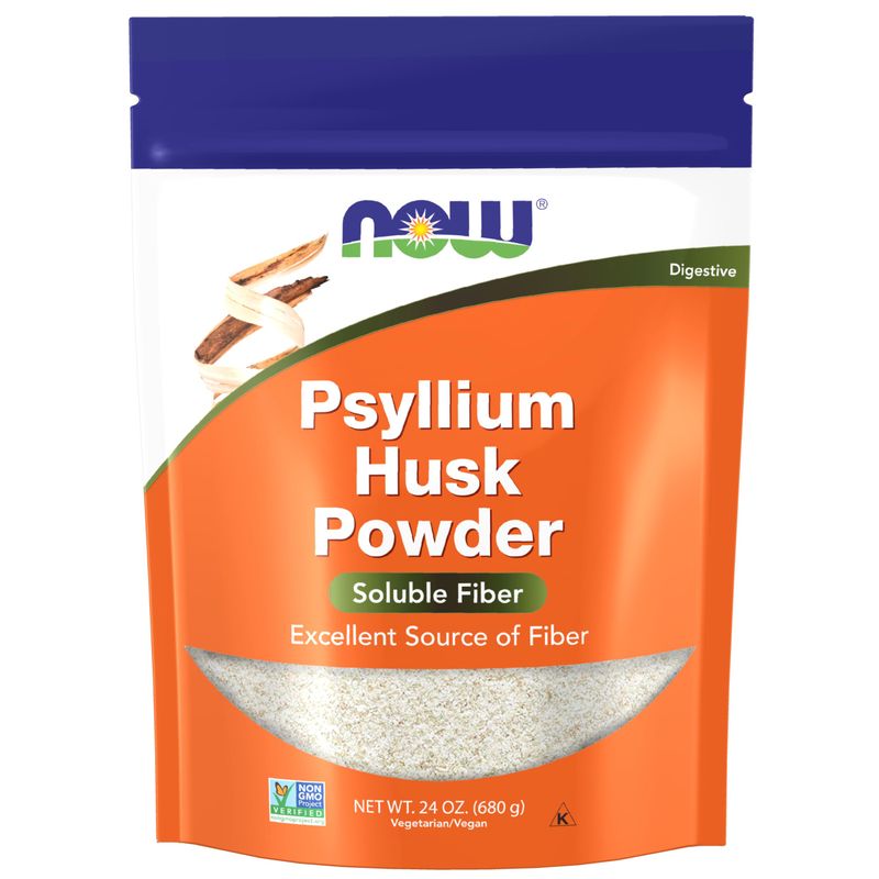 NOW Foods Supplements, Psyllium Husk Powder, Non-GMO Project Verified, Soluble Fiber, 24-Ounce