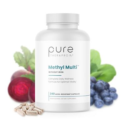 Methyl Multi Without Iron Methylated Multivitamin for Men &amp; Women, 120-Day Supply | Methyl B12 &amp; Methylfolate (5-MTHF) for MTHFR Support | Pharma Grade Multivitamin &amp; Multimineral For Health, 240 Caps
