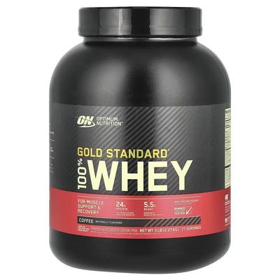 Optimum Nutrition Gold Standard 100% Whey Protein Powder, Coffee, 5 Pound (Packaging May Vary)