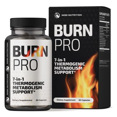 Burn Pro 7-in-1 Thermogenic Metabolism Booster | Weight Management Support Supplement with Appetite &amp; Energy Support | Bloating Relief, Targeted Belly Toning &amp; Keto Inducing | Slim, Trim &amp; Tone | 60ct