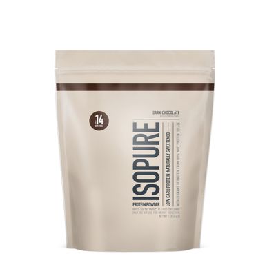 Isopure Protein Powder, Whey Protein Isolate Powder, 25g Protein, Low Carb &amp; Keto Friendly, Naturally Sweetened &amp; Flavored, Flavor: Chocolate, 1 Pound