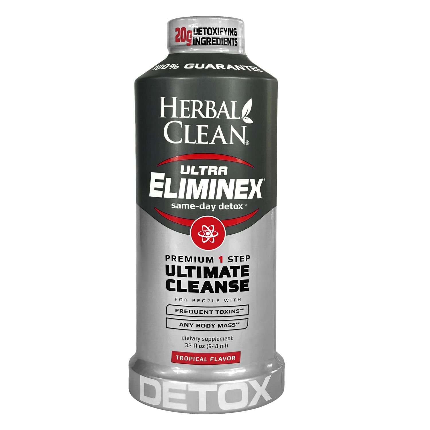 Herbal Clean - Ultra Eliminex, Premium 1 Step Ultimate Cleanse, Same-Day Detox, (Tropical Fruit, 32 fl oz)