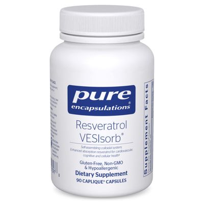 Pure Encapsulations Resveratrol VES-Sorb | Hypoallergenic Support for Cellular and Cardiovascular Health* | 90 Capsules