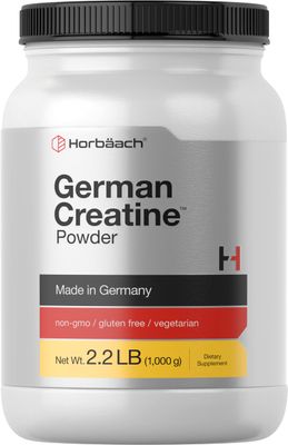Horbach German Creatine Powder 1000g | Creapure Monohydrate Powder | Vegetarian, Non-GMO, and Gluten Free Supplement | Promotes Strength &amp; Power