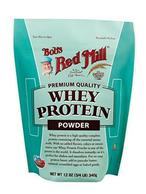 Bob&#39;s Red Mill Whey Protein Powder 12ounce Package May Vary, Red, unflavored, 12 Ounce