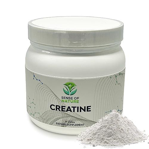 Sense of Nature Creatine Monohydrate Powder 90 Servings - 5g (5000mg) of Micronized Creatine Powder per Serving, Creatine Pre Workout, Creatine for Building Muscle, Creatine Monohydrate 450g(1.0lbs)