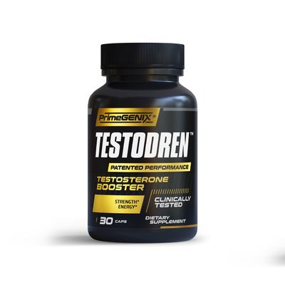 PrimeGENIX Testodren Advanced Testosterone Booster for Men | Natural Stamina, Endurance, Energy &amp; Strength Enhancing Supplement | Lean Muscle Builder | Sports Nutrition Testosterone Booster