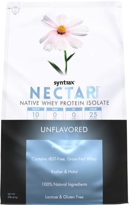 Syntrax Nutrition Nectar Medical, 100% Whey Protein Isolate, 100% Natural Ingredients, Unflavored, 2 lbs