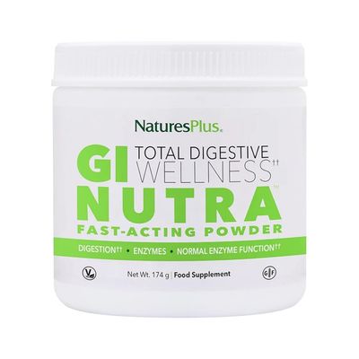 Natures Plus GI Natural Drink Powder - 6.14 Ounce, Vegetarian Powder - Dietary Supplement for Total Digestive Wellness - Probiotics, Prebiotics, Enzymes - Gluten-Free - 30 Servings