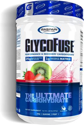 Gaspari Nutrition Glycofuse: Performance and Recovery Carbohydrate, 25g Cluster Dextrin and 1g Electrolyte and Hydration Matrix (Strawberry Kiwi, 30 Servings)